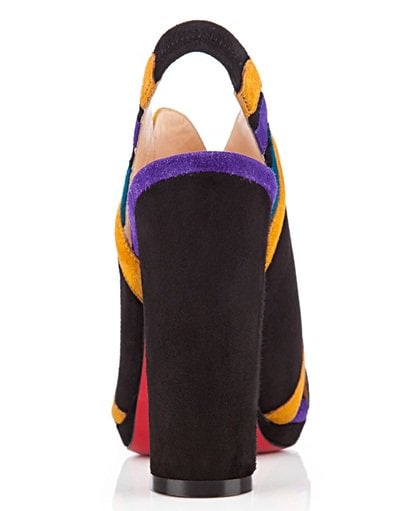 christian louboutin fourmi Christian Louboutin 'Fourmi' Suede Colorblock Slingback Sandals