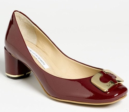 diane von furstenberg bonnie patent leather pup Diane von Furstenberg Bonnie Patent Leather Buckle Pump
