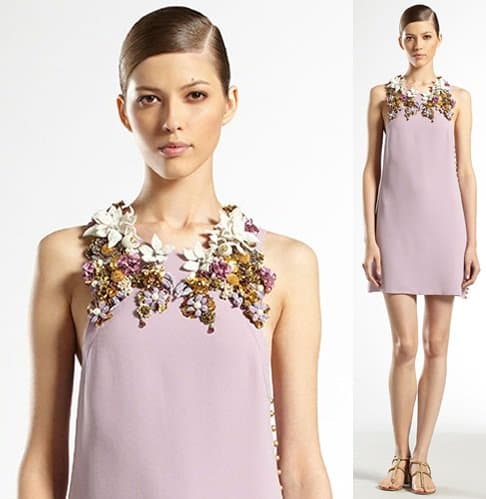 gucci hand embroidered floral silk sleeveless dress2-3 Gucci Hand Embroidered Floral Silk Sleeveless Dress