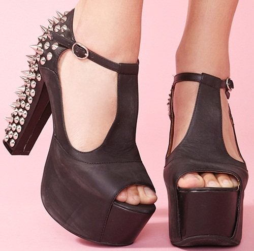 jeffrey campbell foxy spike Jeffrey Campbell 'Foxy' Spike Platform Sandals in Black