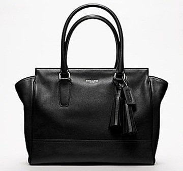 Coach Legacy Leather Medium Candace Carryall in Silver/Black Coach Legacy Leather Medium Candace Carryall in Silver/Black
