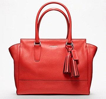 Coach Legacy Leather Medium Candace Carryall in Silver/Carnelian Coach Legacy Leather Medium Candace Carryall in Silver/Carnelian