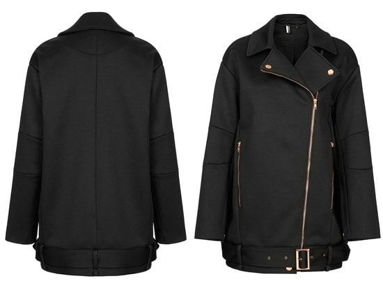 Bonded Oversized Biker Coat by Topshop Bonded Oversized Biker Coat