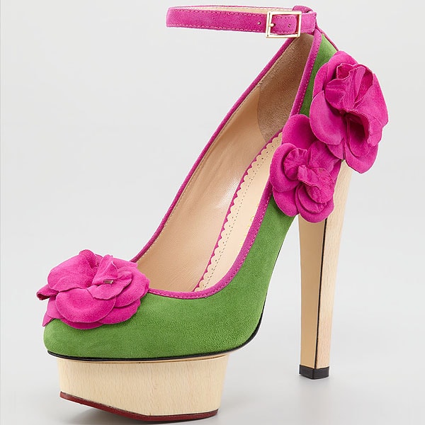 Charlotte Olympia Flora Charlotte Olympia "Flora" Ankle-Strap Pumps