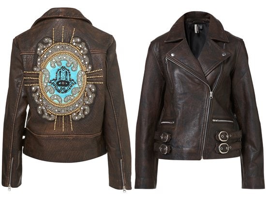 Embellished Hamsa Biker Embellished Hamsa Biker Jacket