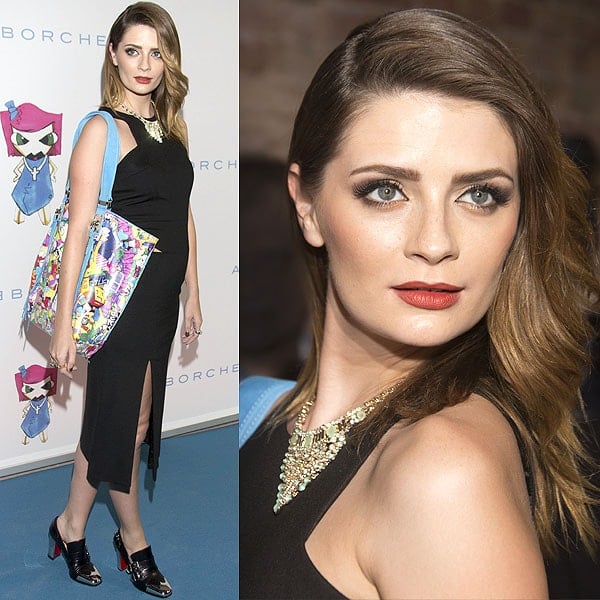 Mischa Barton Kin by Andre Borchers bag collection launch Mischa Barton opts for a bold fashion statement with Christian Louboutin shoes at the Kin by Andre Borchers bag collection launch in Hamburg