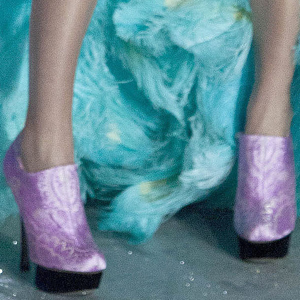 Nicholas Kirkwood shoes 2012 Victoria's Secret Fashion Show French model Constance Jablonski wears a stunning pair of heels
