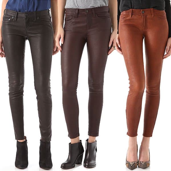 Skinny leather jeans True Religion "Casey" Leather Pants / Joe's Jeans "The Skinny" Leather Pants / J Brand Super Skinny Leather Pants, $1,142.07