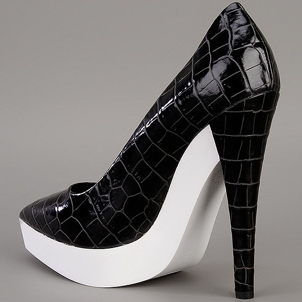 Stella McCartney faux crocodile platform pump Stella McCartney Faux Crocodile Platform Pumps