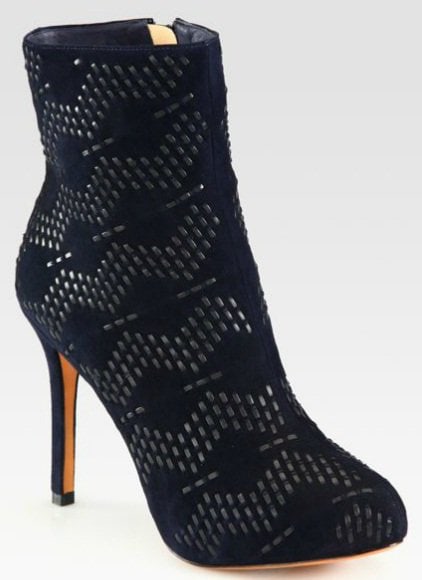 alexandre birman suede and leather ankle boots Alexandre Birman Suede and Leather Ankle Boots