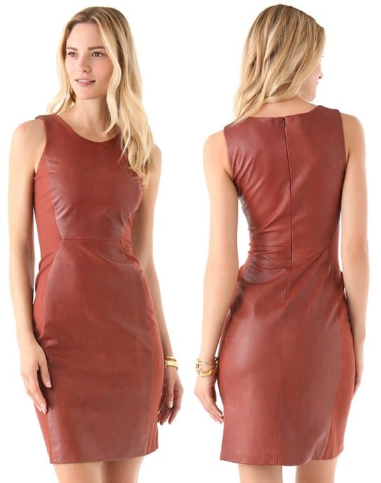 cynthia rowley leather sheath Cynthia Rowley Leather Sheath Dress