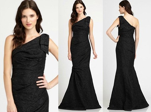 david meister asymmetrical gown2-horz David Meister Asymmetrical Gown