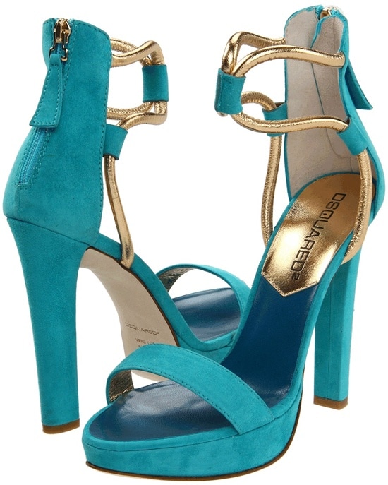 dsquared2 gold trimmed sandals Dsquared2 Gold-Trimmed Sandals