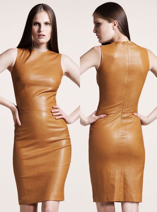 the row sleeveless dress-horz The Row Sleeveless Stretch Leather Dress