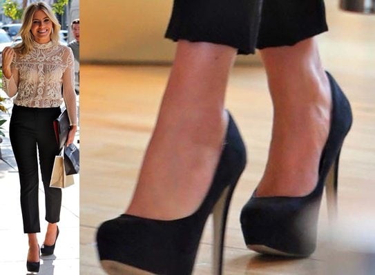 mollie king the saturdays shoppping in LA nov 2 Mollie King in black platform pumps