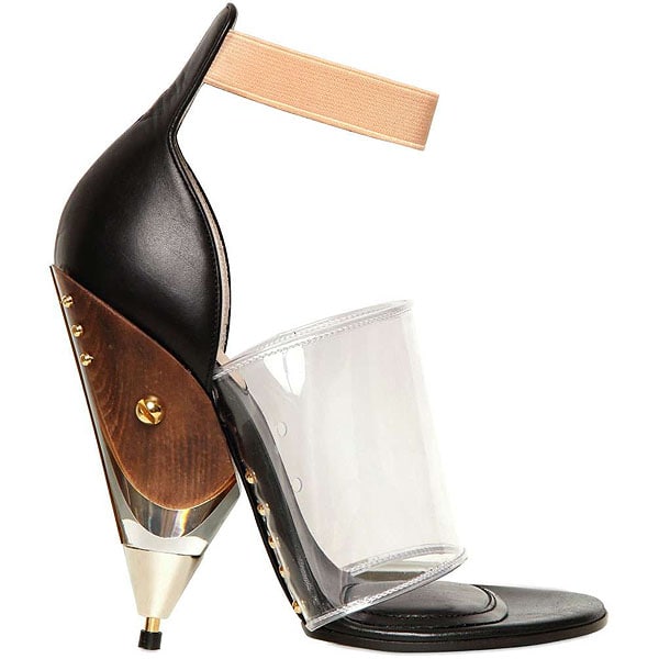 Givenchy Spring 2013 sandals Givenchy Spring 2013 Wooden Heel Clear-Strap Sandals