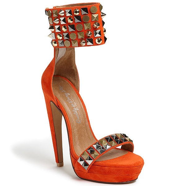Jeffrey Campbell Kylie Jeffrey Campbell "Kylie" Studded Ankle-Cuff Platform Sandals