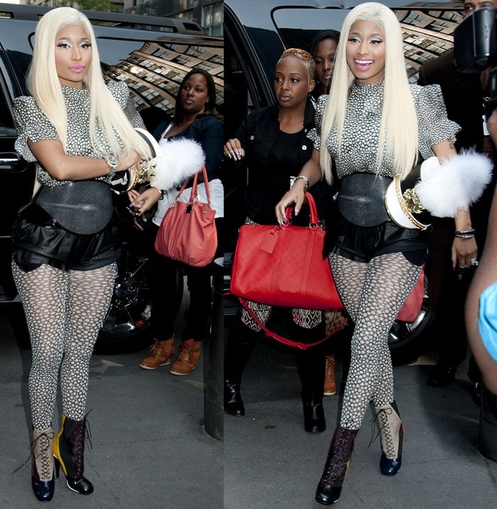 Nicki Minaj looking slightly less ridiculous than usual