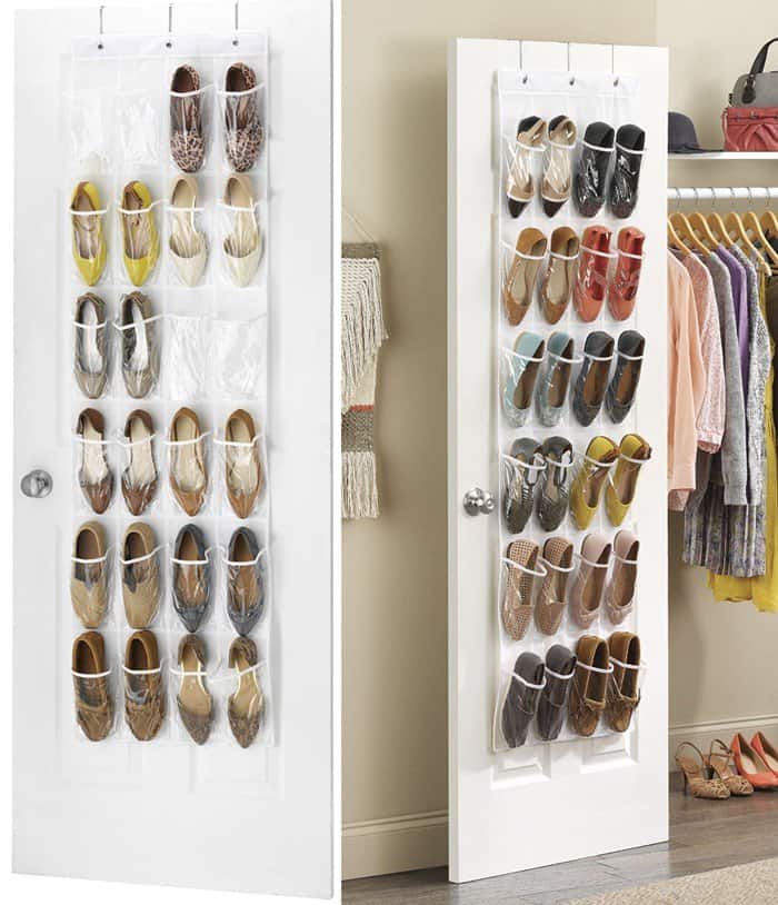Whitmor’s Crystal Clear over-the-door shoe organizer transforms unused door space into a streamlined display, with transparent pockets that keep every pair visible, protected, and easy to grab at a glance