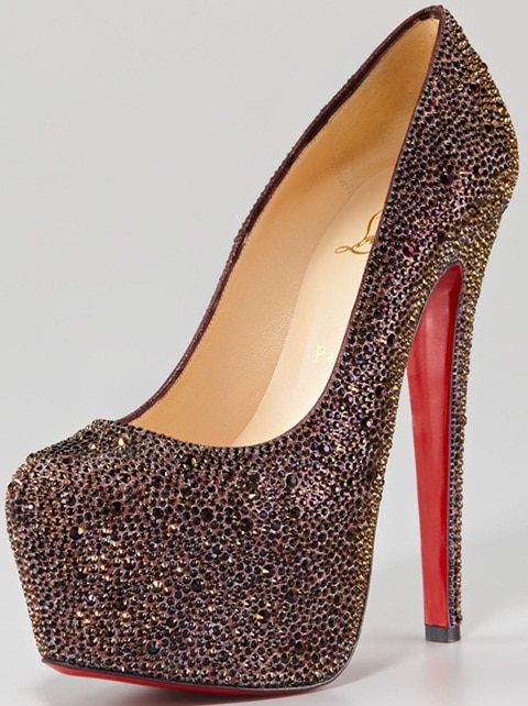 christian louboutin strassed daffodile platform pump Christian Louboutin 'Daffodile' Strass Crystal Pumps