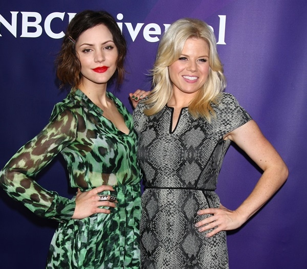 Katharine McPhee and Megan Hilty at NBC Universal's 2013 Winter TCA Tour Day 1