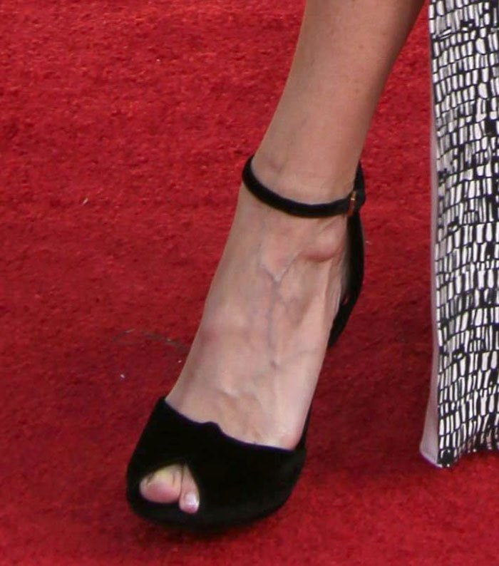Willow Bay's feet in Christian Louboutin heels