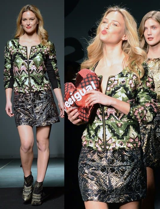Bar Refaeli showcases her fashion versatility in a chic Desigual dress