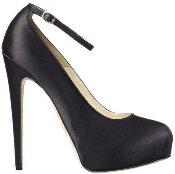 Brian Atwood Zenith in Black Satin