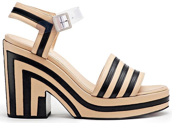 Chanel Spring 2013 Striped Platform Sandals