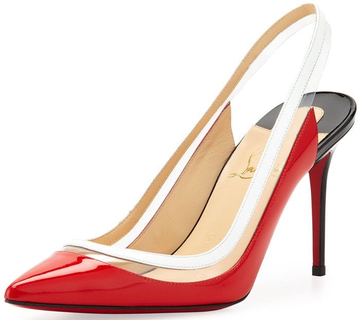Christian Louboutin Paulina Point-Toe Patent Slingback