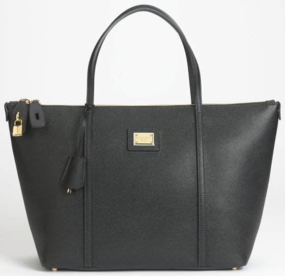Dolce Gabbana Miss Escape Classic Leather Tote in Nero