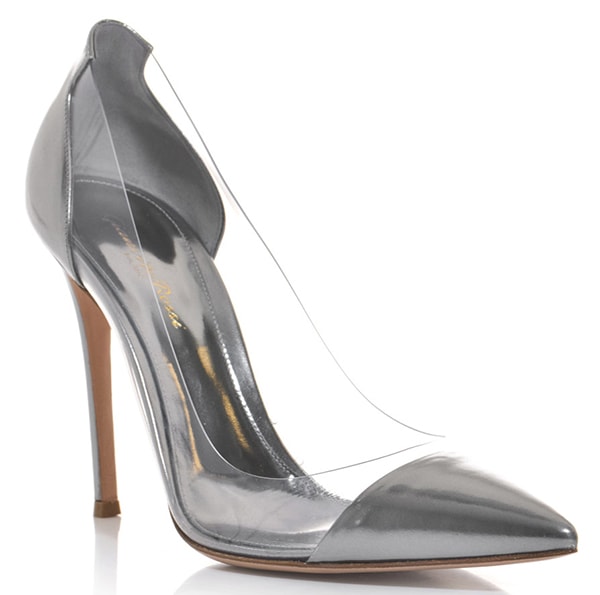 Gianvito Rossi Leather PVC Pumps Silver