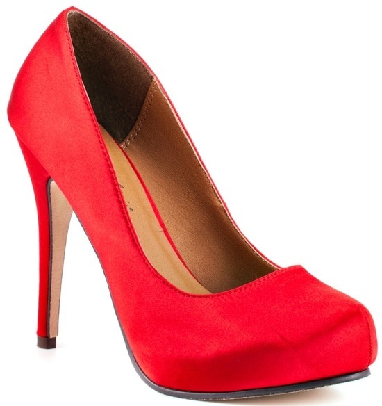 Michael Antonio 'Love Me' Pumps in Red Satin