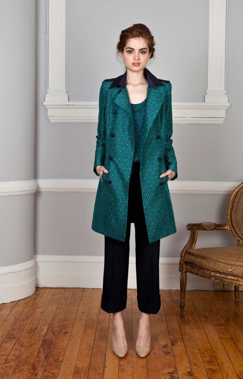 Printed Green Misha Nonoo Coat