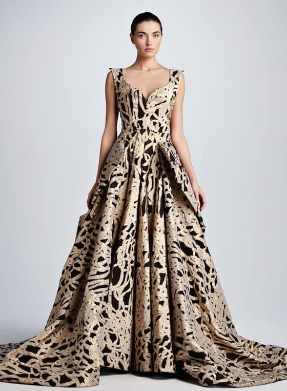 Zac Posen Rope Brocade Ballgown
