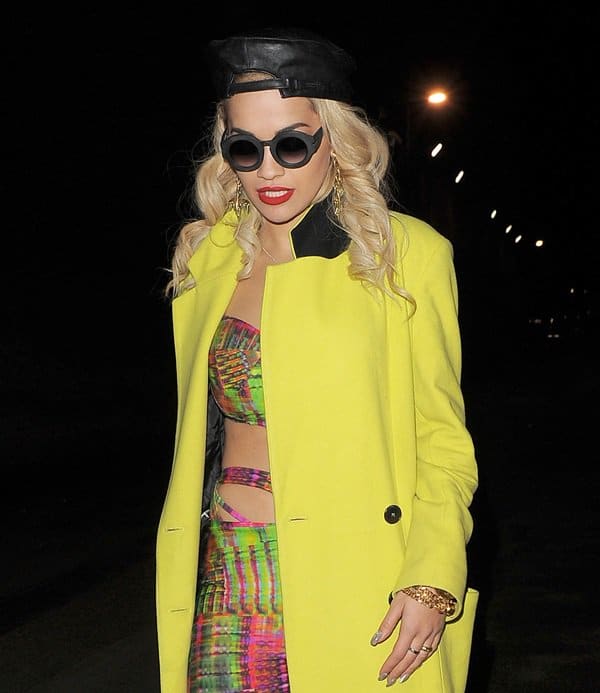 Rita Ora makes a stylish exit from the Shepherds Bush Empire, marking the end of her London tour on February 6, 2013