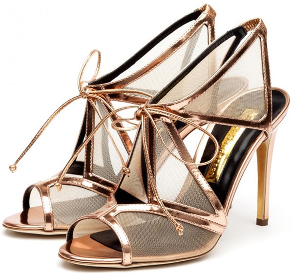 Rupert Sanderson Harting Sandals in Candy Mirror