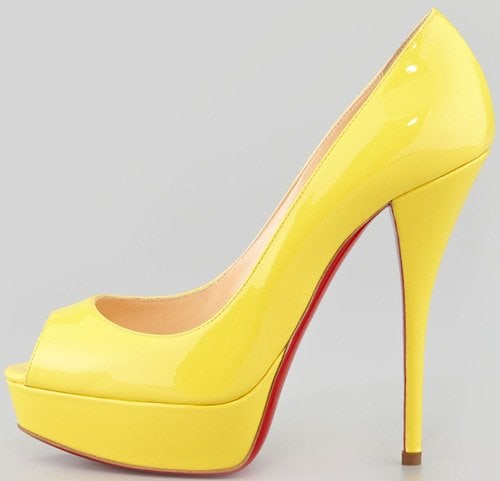 Christian Louboutin Troca Patent Peep-Toe Pumps