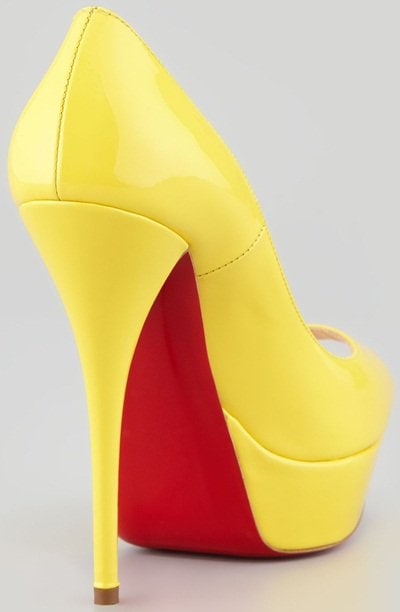 Christian Louboutin Troca Patent Peep-Toe Pumps