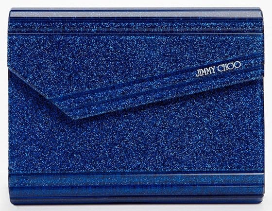 Jimmy Choo Candy-Glitter Clutch in Blue
