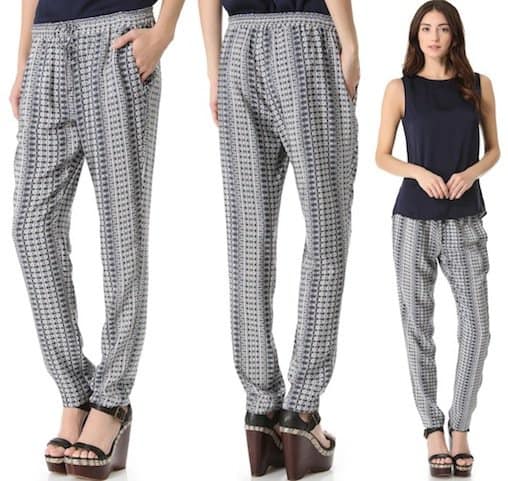 Vince Aztec Print Track Pants in Black