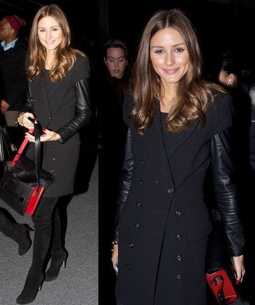 Olivia Palermo attends the Carolina Herrera fashion show during Fall 2013 Mercedes-Benz Fashion Week