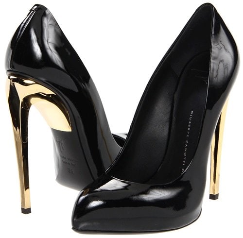 Giuseppe Zanotti Mirror Heel Pumps in Patent Black
