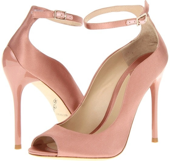 B Brian Atwood "Leida Pumps in Nude Satin