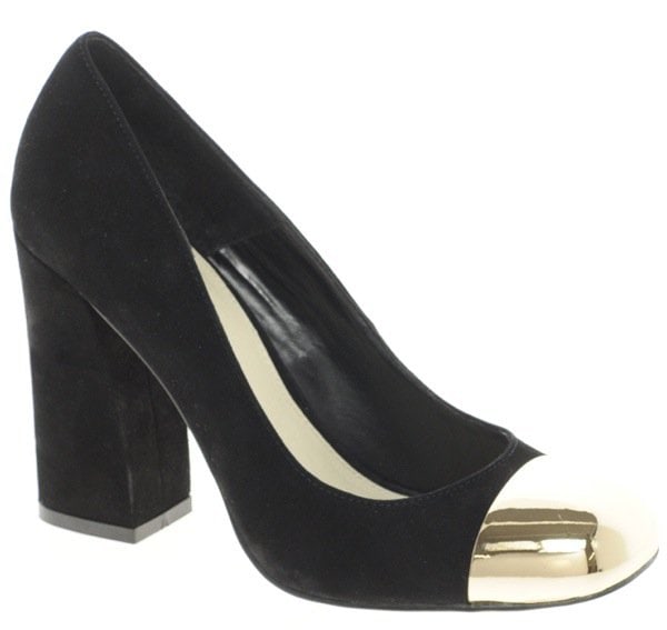 ASOS "Plato" Suede High Heels with Metal Toe Cap