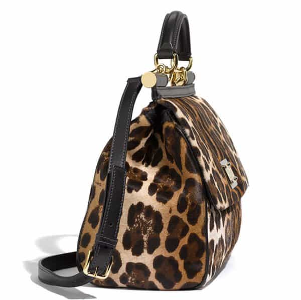 Dolce Gabbana "Miss Sicily" Leopard-Print Satchel
