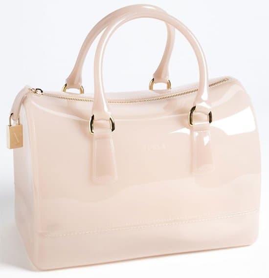 Furla 'Candy' Transparent Rubber Satchel - Vaniglia