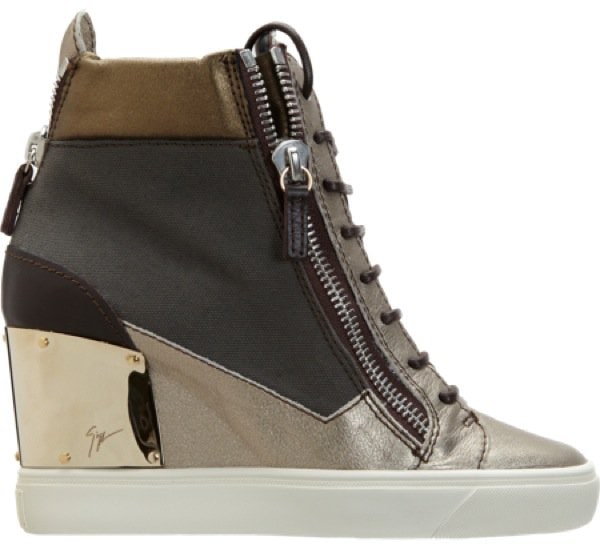 Giuseppe Zanotti Combo Zip Wedge Sneakers
