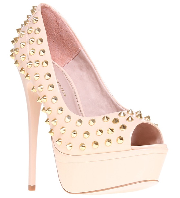 KG by Kurt Geiger Eris Studded Stiletto Platform Court Shoes