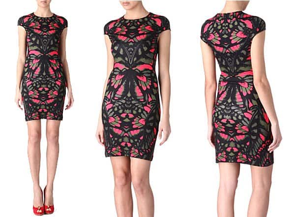 McQ Alexander McQueen Butterfly Camo Dress